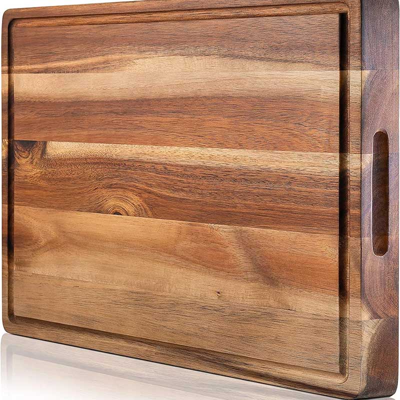 Acacia Wood Chopping Board with Juice Groove