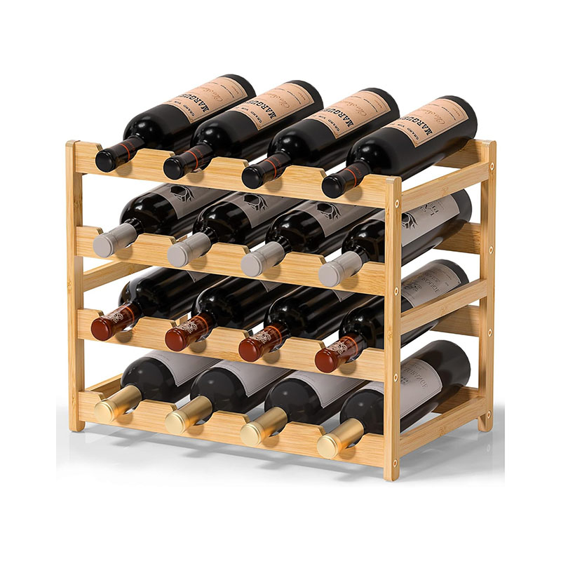 Bamboo Storage Wine Rack Holder for Countertop