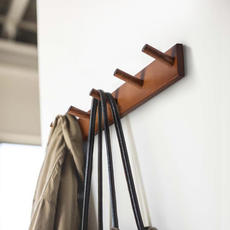 Wooden wall hanging rack is not only a decoration but also receive practical tools