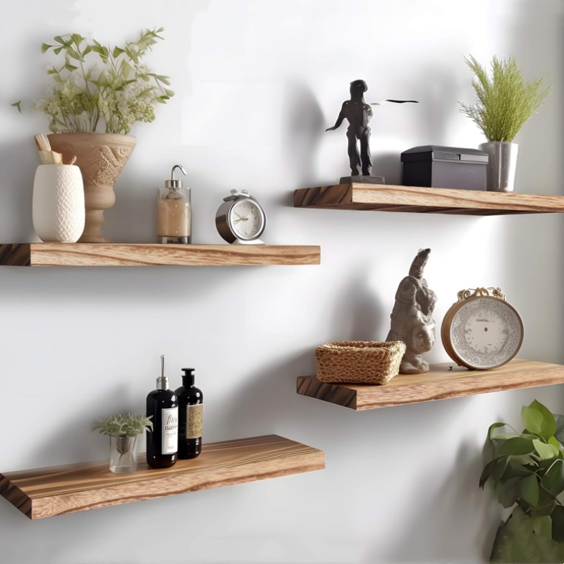 How do wooden floating shelves help you live a minimalist life