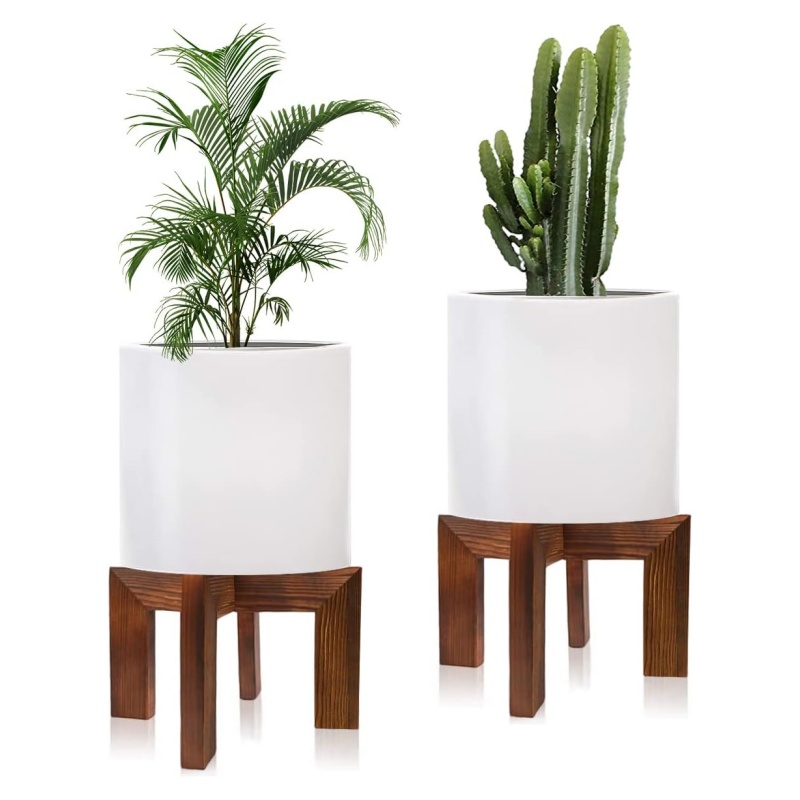 The wooden flowerpot base brings more support and beauty to your plants