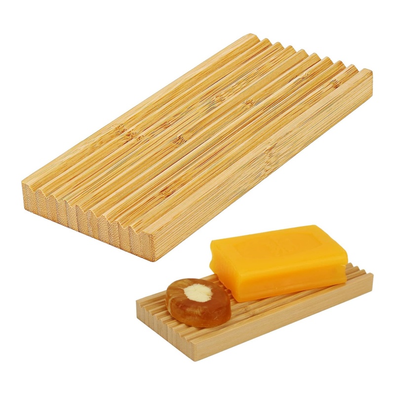 The natural material of the bamboo soap tray makes it more safe to use
