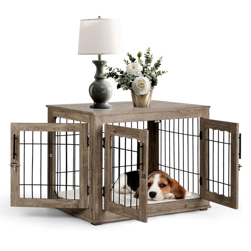 Eco-friendly and comfortable wooden cat and dog house brings warmth to pets