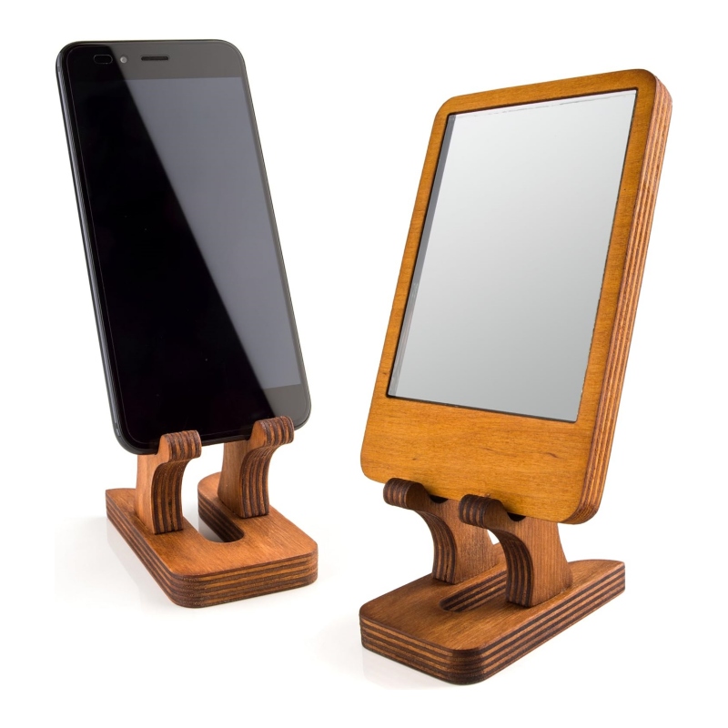 Wooden phone stands offer distinctive personalized options