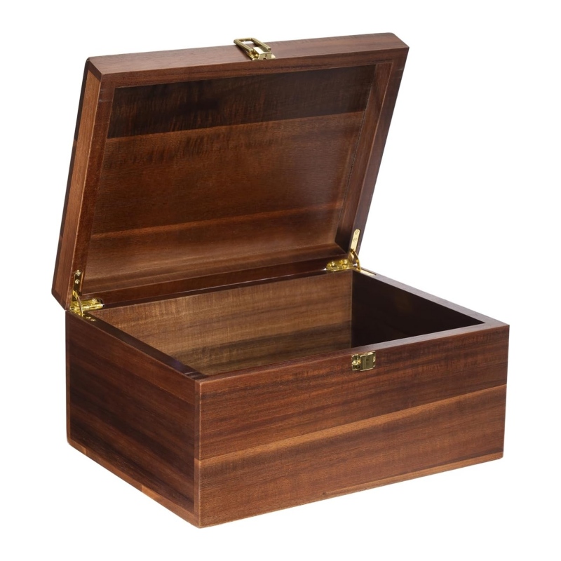 How can wooden storage boxes bring elegance and practicality to the home
