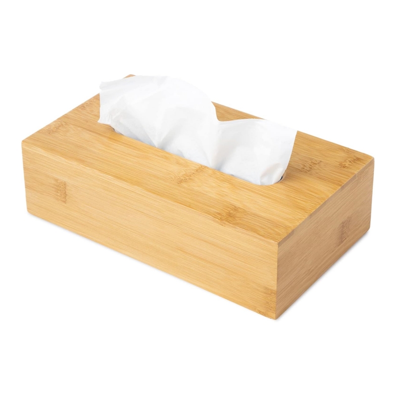 Bamboo tissue storage boxes endow home life with a unique natural charm