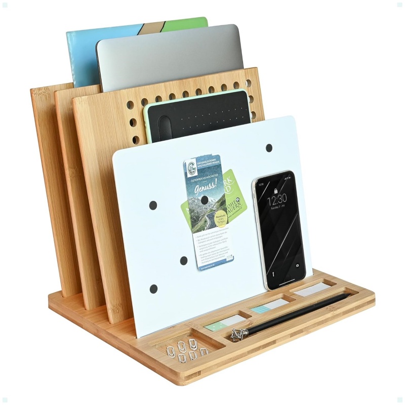 Bamboo file rack easily solves the problem of office file accumulation