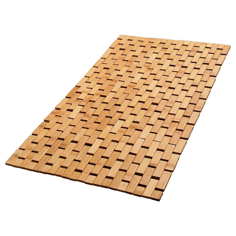 Bamboo bathroom mat makes your bathroom more beautiful and functional