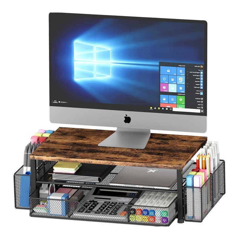 The wooden desktop stand makes your desktop neat and stylish