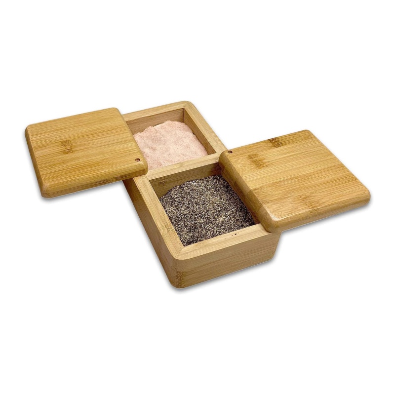 Bamboo seasoning jars infuse the kitchen with a natural beauty