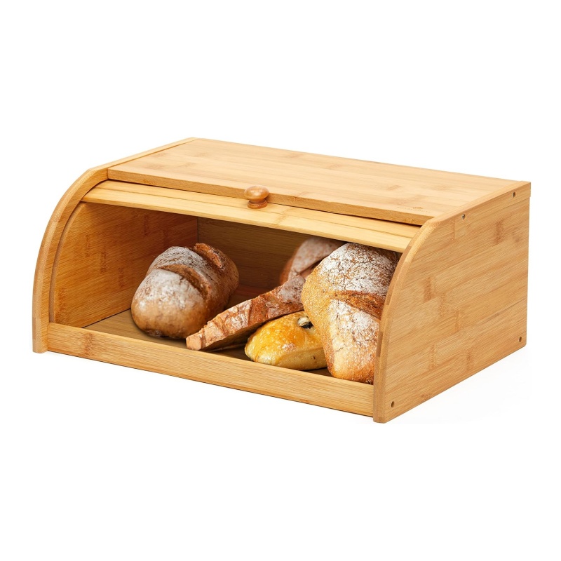 How to skillfully match bamboo bread boxes with kitchen decorations