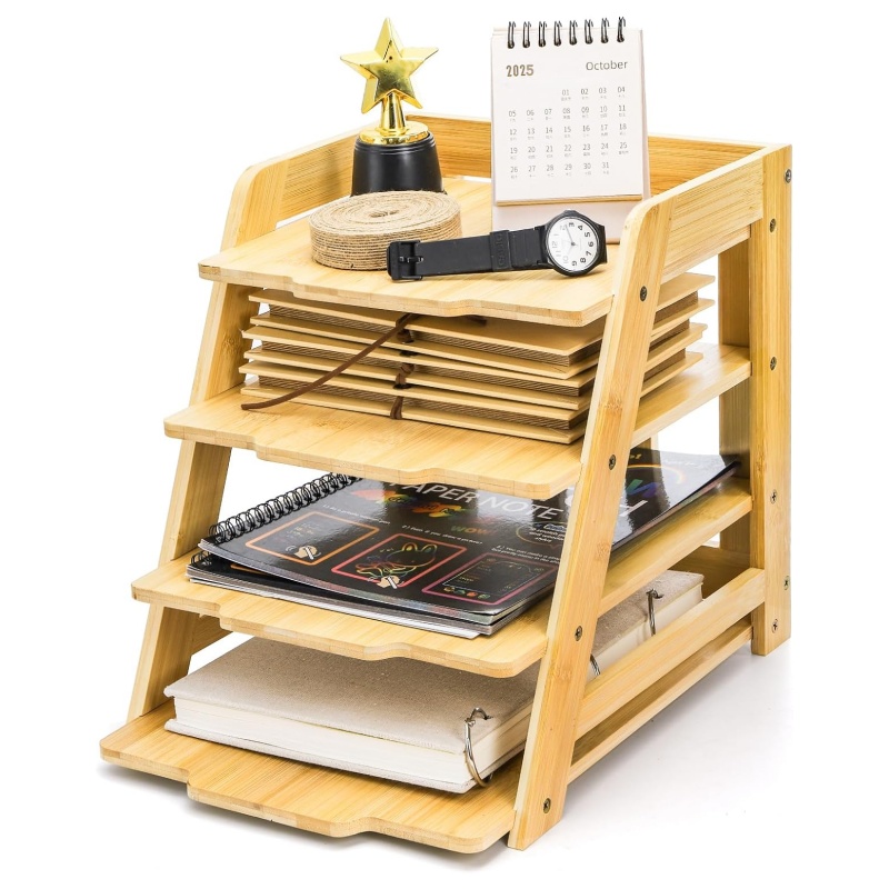 How does bamboo file storage holder help improve productivity