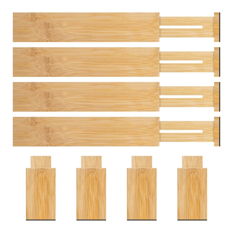 Homemade bamboo wooden drawer divider skills to enhance the storage space
