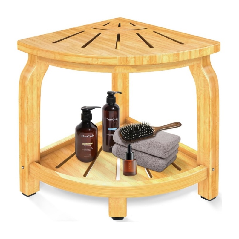 Bamboo bathroom stools are indispensable decorations in modern bathrooms