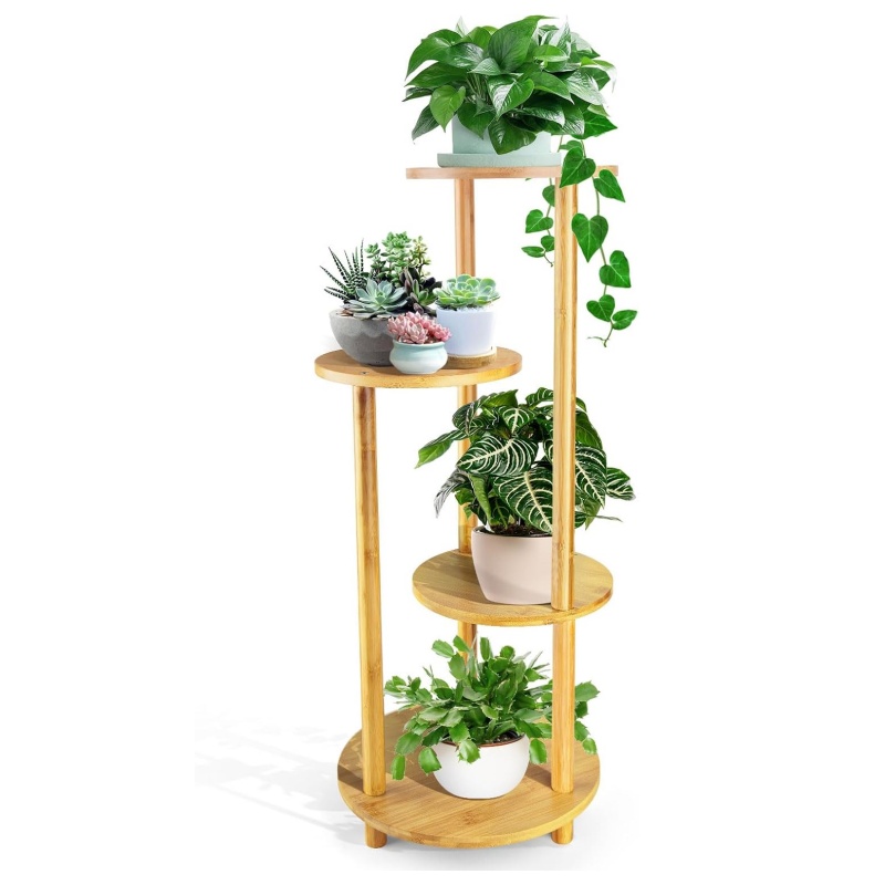 Bamboo flower stands make your yard garden more idyllic