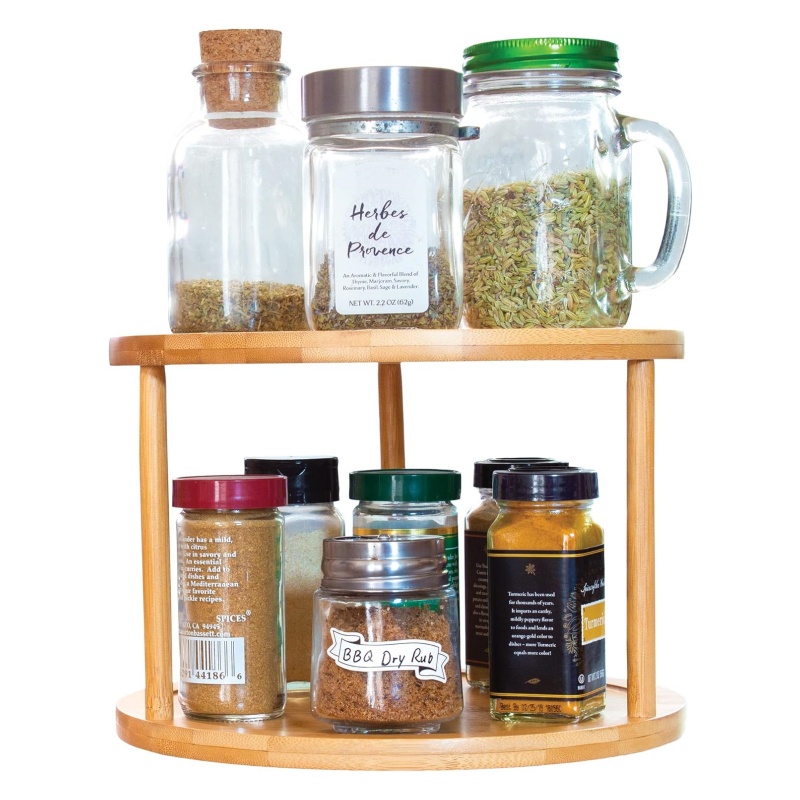 Bamboo seasoning racks save more space for small kitchens