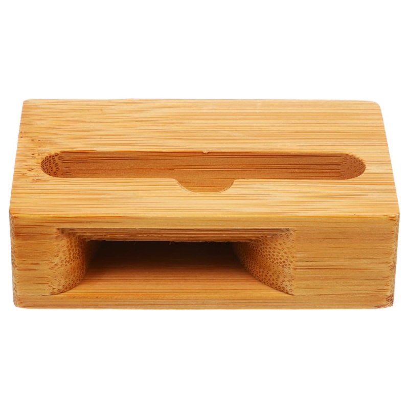 The bamboo phone stand enables you to use it comfortably anytime and anywhere