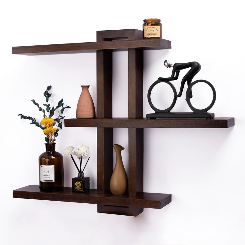 Wooden wall shelves can change your home storage predicament