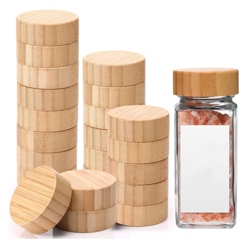 The bamboo and wood lid creates a unique sense of handcrafted craftsmanship