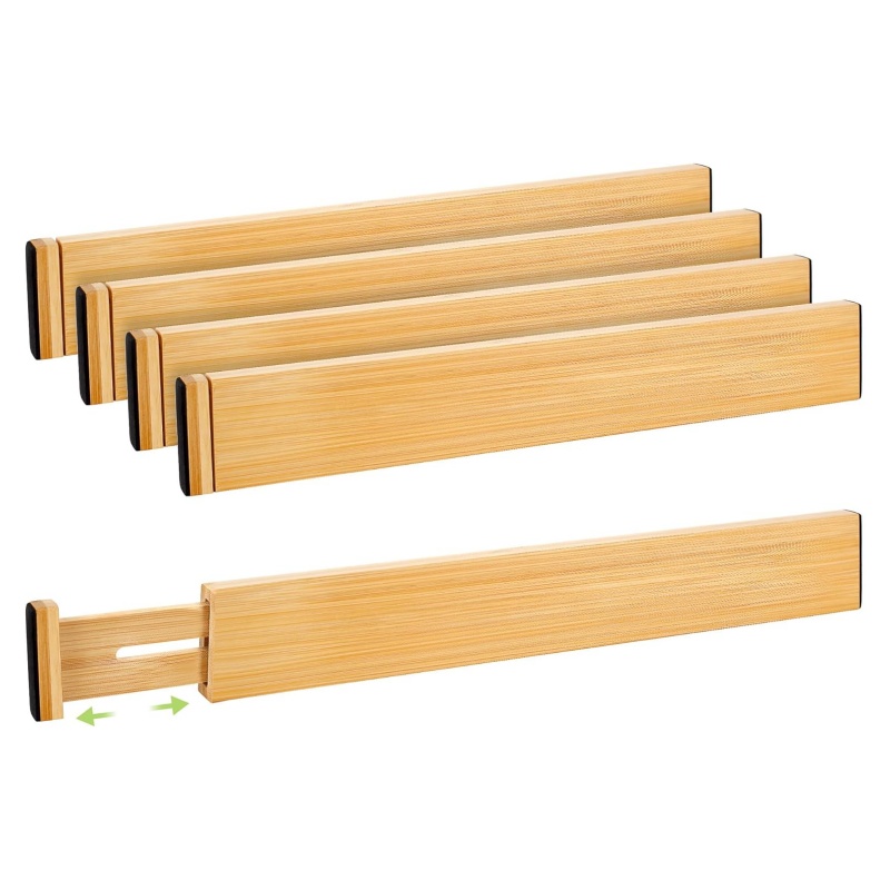 Bamboo drawer divider brings nature and cleanliness to your home
