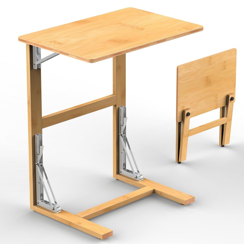 The bamboo sofa side table contracts the convenience next to the sofa