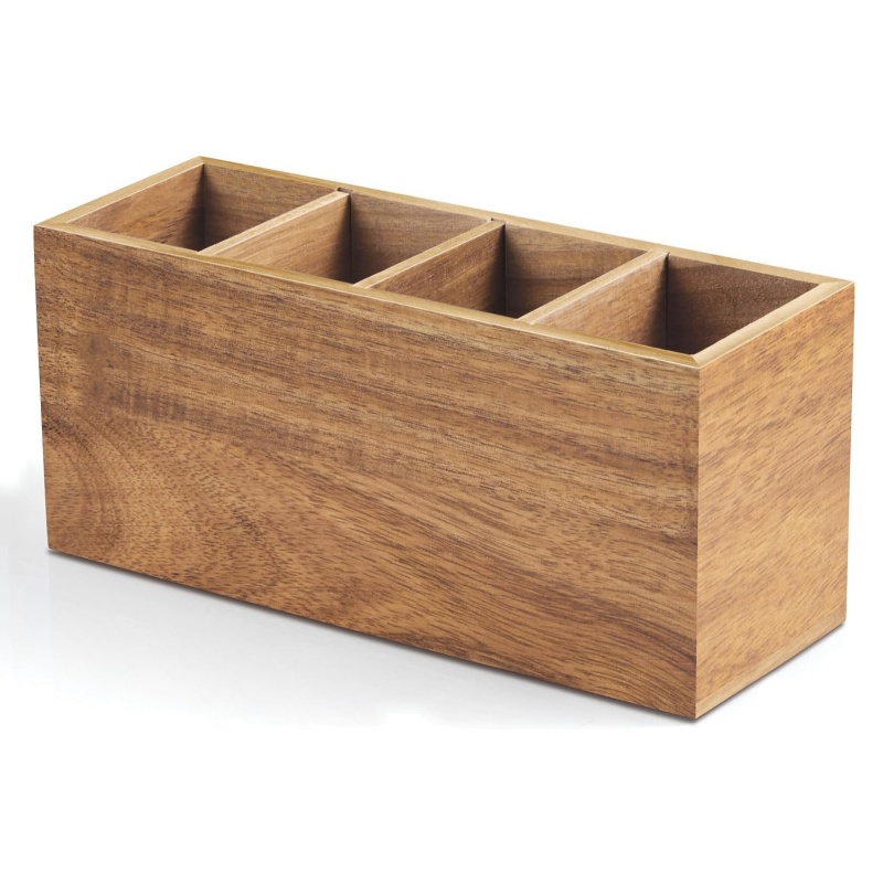 The wooden pen holder makes the office desk bid farewell to clutter