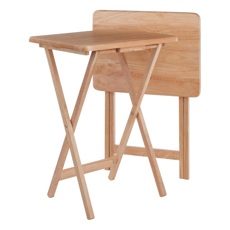The wooden folding table helps you easily create a comfortable living area