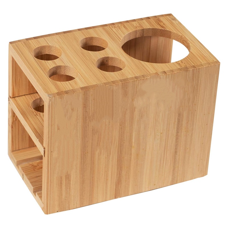 Bamboo toothbrush holder is environmentally friendly and stylish to suit various home styles