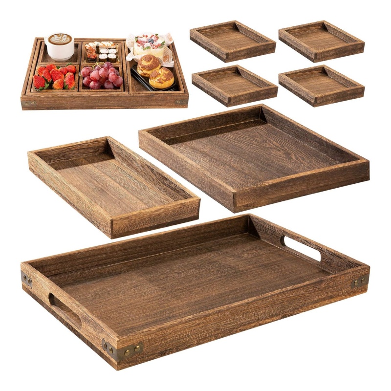 The lightweight wooden tray is both good-looking and practical