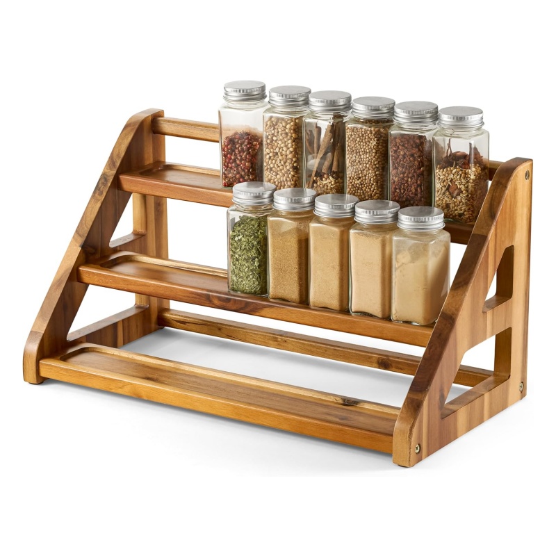 Wooden seasoning rack edges and corners are smooth without scraping hands