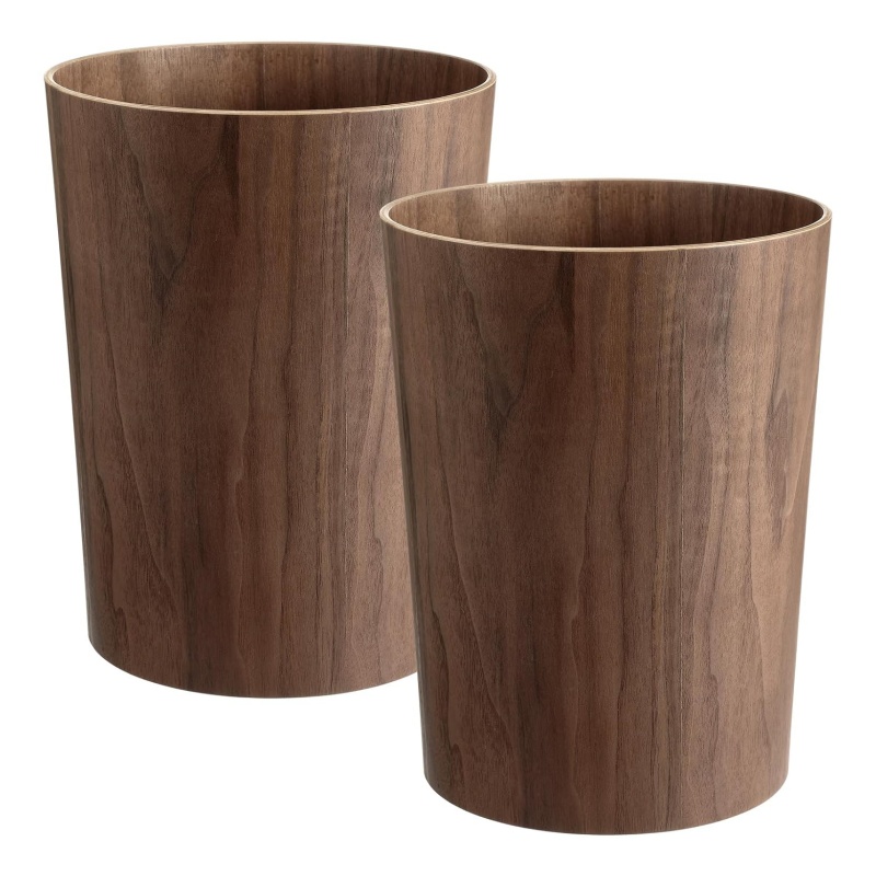 Multifunctional home experience brought by wooden trash can storage