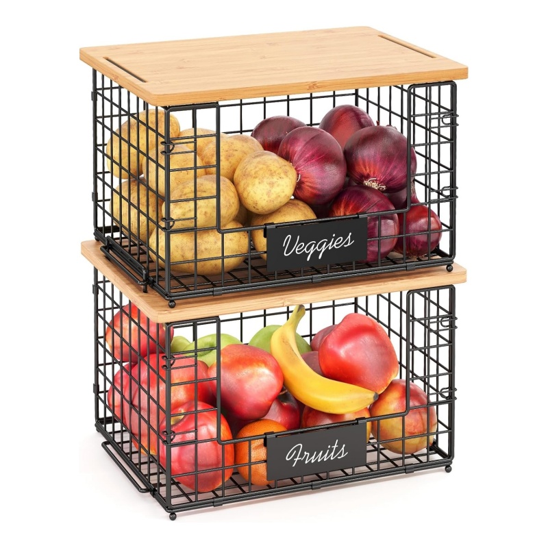 Bamboo storage baskets bring a natural and warm home experience