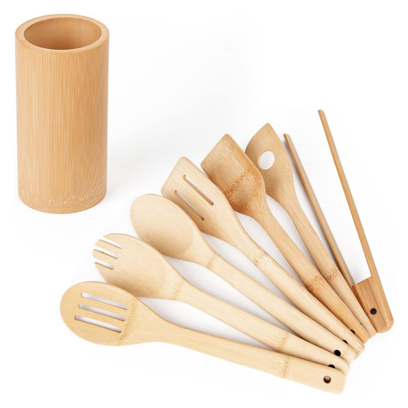 Bamboo cooking sets are convenient, durable and environmentally friendly