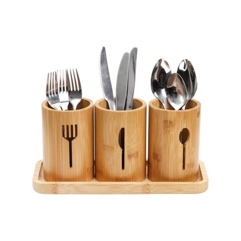 Bamboo tableware finishing box storage is simple and environmentally friendly