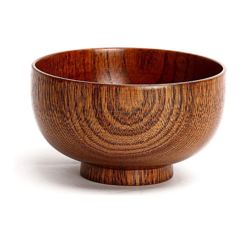 Small wooden bowls are used for individual serving to avoid waste