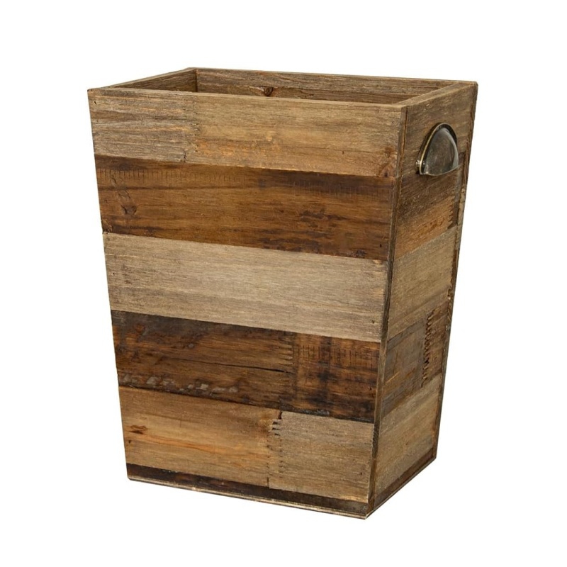 High-quality wooden trash cans enhance the style of the space