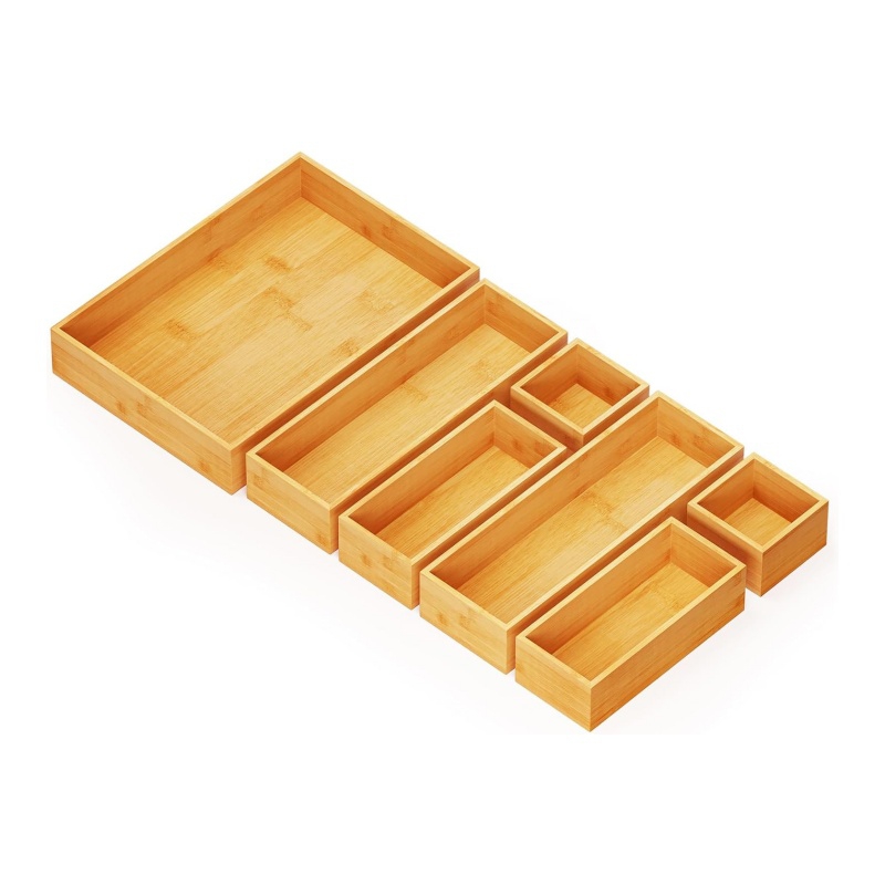 Bamboo drawer storage organizers can help you improve storage efficiency