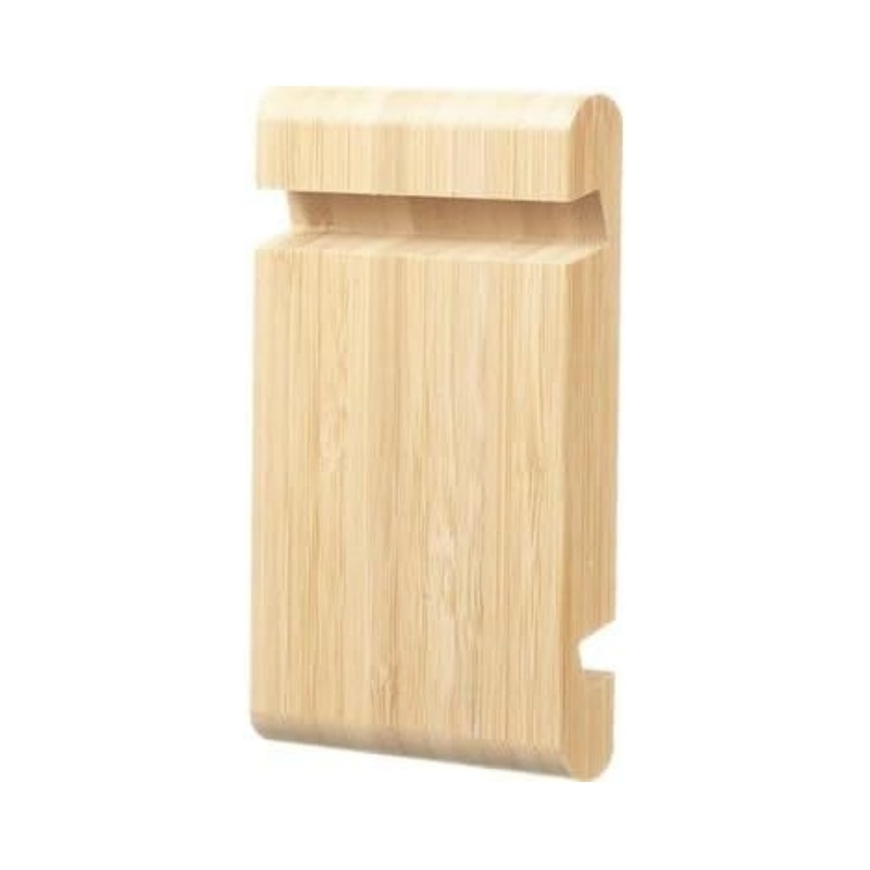 The bamboo phone stand makes it more efficient to study and do exercises.
