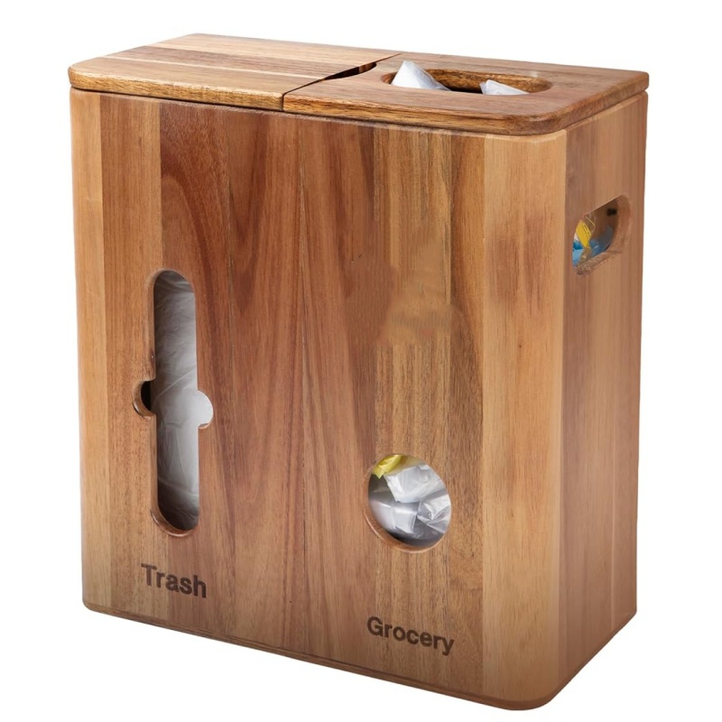 How to use wooden bag storage box to improve home storage effect